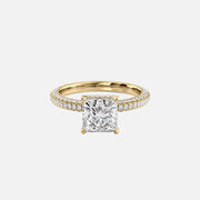 The Celine Princess Lab Diamond Ring 14k Yellow Gold 001