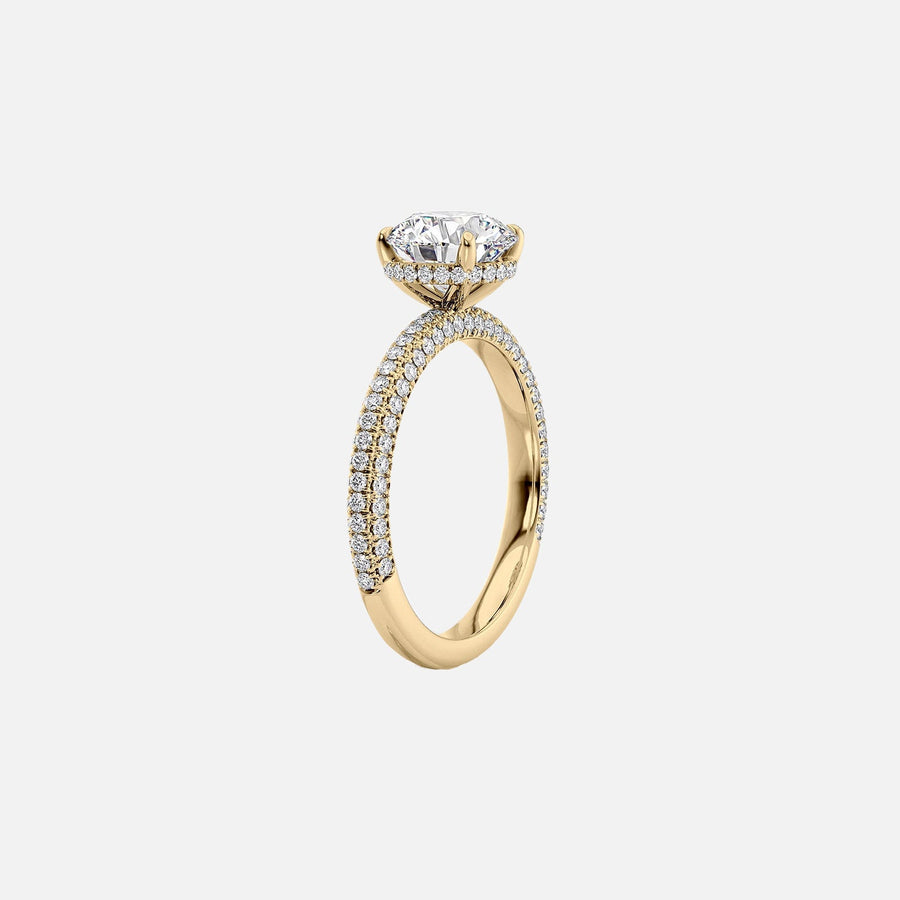  The Celine Princess Lab Diamond Ring 18k Yellow Gold 002
