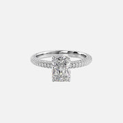  The Celine Radiant Lab Diamond Ring 14k White Gold 001