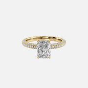 The Celine Radiant Lab Diamond Ring 14k Yellow Gold 001