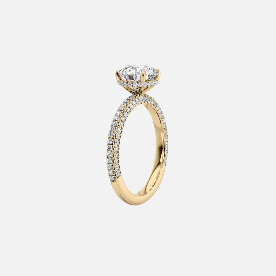  The Celine Radiant Lab Diamond Ring 14k Yellow Gold 002
