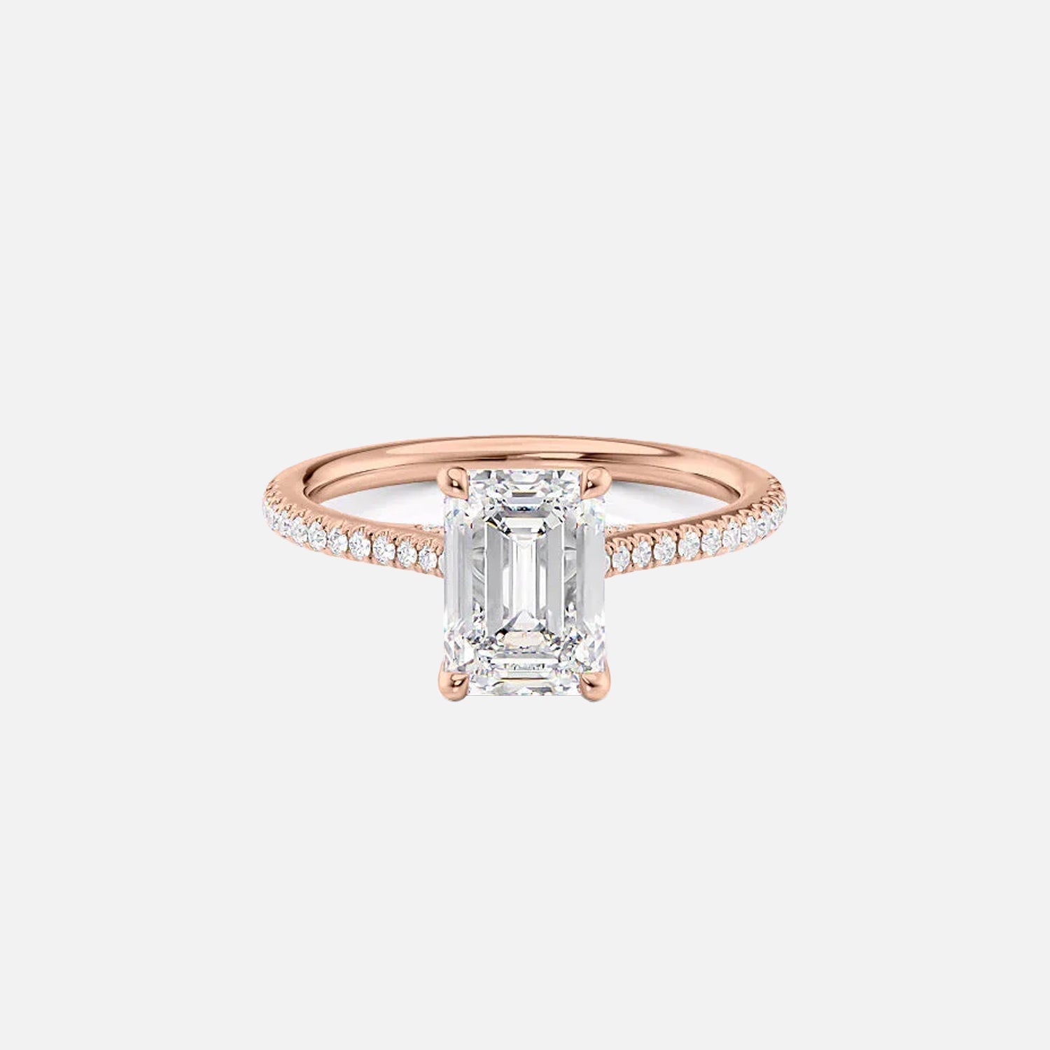 The Clara Emerald Pave Moissanite Ring - KNT - Engagement Rings, Wedding Bands & Fine Jewelry