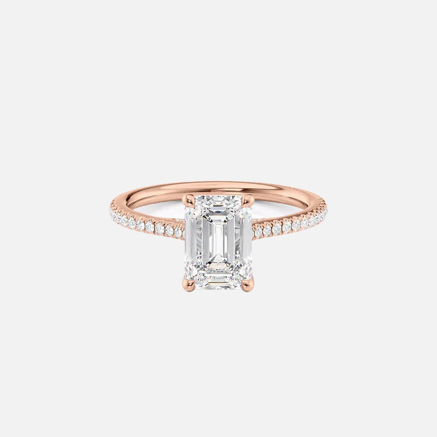 The Clara Emerald Pave Moissanite Ring - KNT - Engagement Rings, Wedding Bands & Fine Jewelry