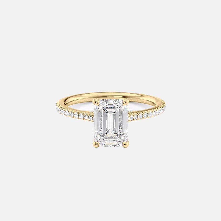 The Clara Emerald Pave Moissanite Ring - KNT - Engagement Rings, Wedding Bands & Fine Jewelry