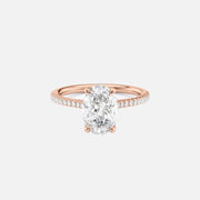The Clara Oval Pave Moissanite Ring - KNT - Engagement Rings, Wedding Bands & Fine Jewelry