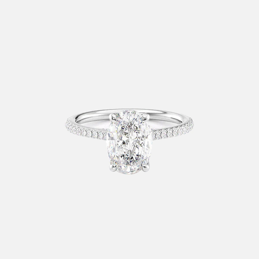 The Clara Oval Pave Moissanite Ring - KNT - Engagement Rings, Wedding Bands & Fine Jewelry
