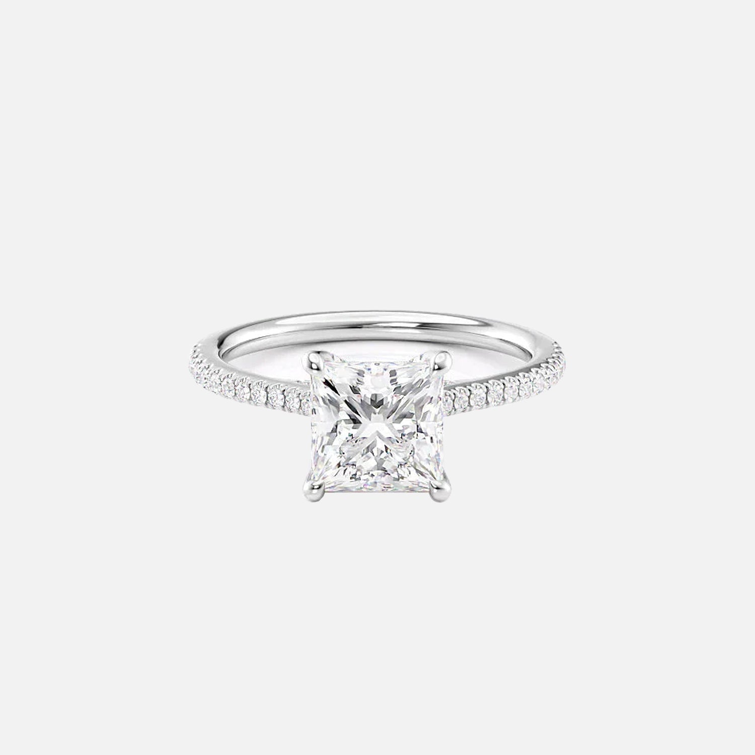The Clara Princess Pave Moissanite Ring - KNT - Engagement Rings, Wedding Bands & Fine Jewelry