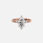  The Claudia Marquise Moissanite Ring 14k Rose Gold 001