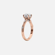  The Claudia Pear Lab Diamond Ring 18k Rose Gold 002