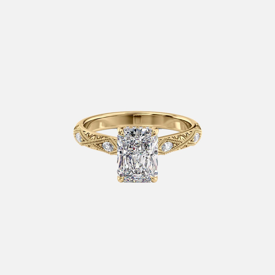  The Claudia Radiant Lab Diamond Ring 18k Yellow Gold 001