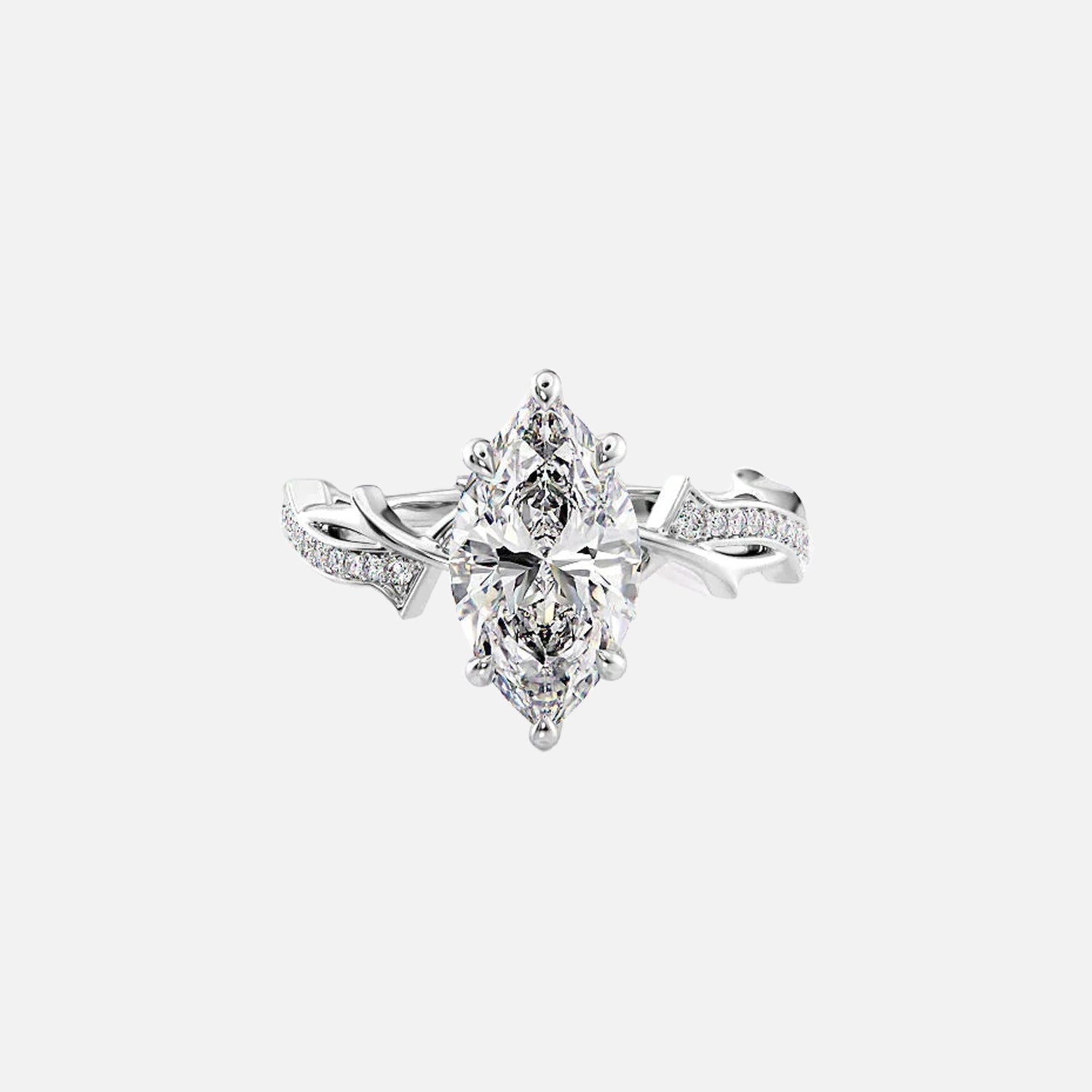 The Coco Marquise Pave Moissanite Ring - KNT - Engagement Rings, Wedding Bands & Fine Jewelry