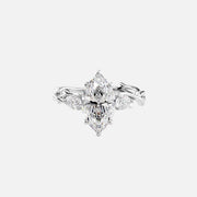 The Coco Marquise Three Stone Moissanite Ring - KNT - Engagement Rings, Wedding Bands & Fine Jewelry