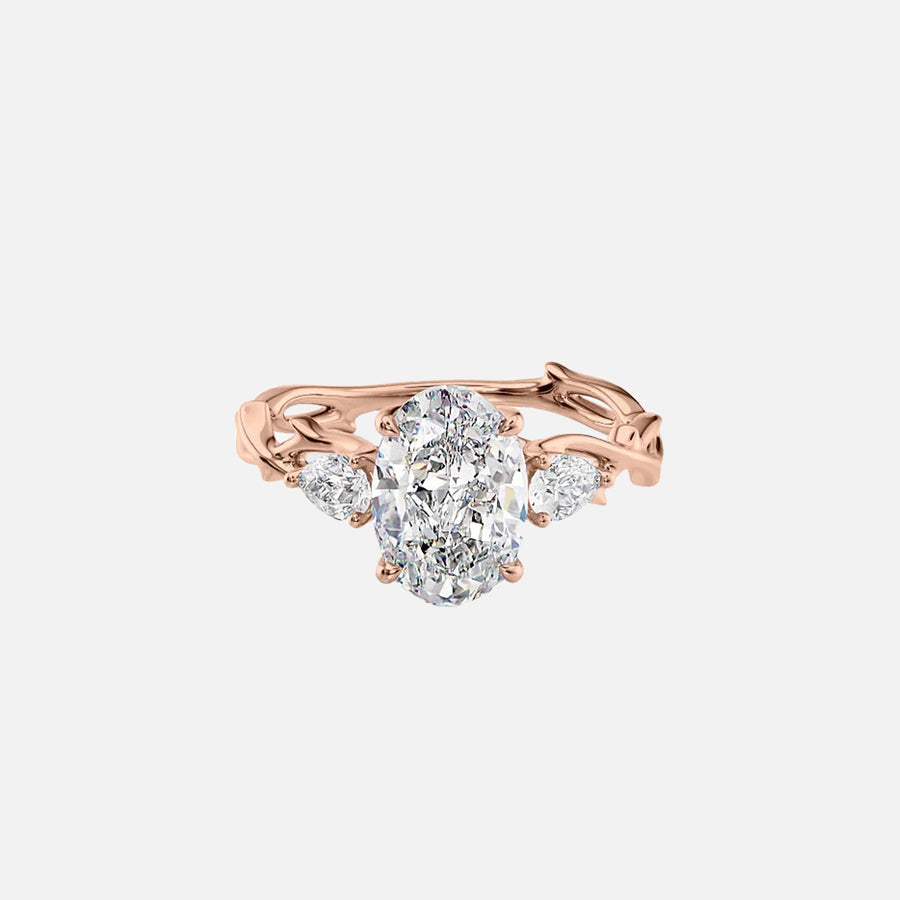 The Coco Oval Three Stone Moissanite Ring - KNT - Engagement Rings, Wedding Bands & Fine Jewelry