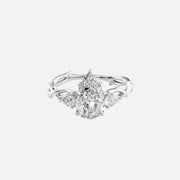 The Coco Pear Three Stone Moissanite Ring - KNT - Engagement Rings, Wedding Bands & Fine Jewelry