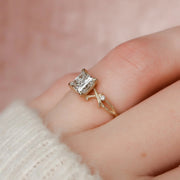 The Coco Princess Side Stone Moissanite Ring - KNT - Engagement Rings, Wedding Bands & Fine Jewelry