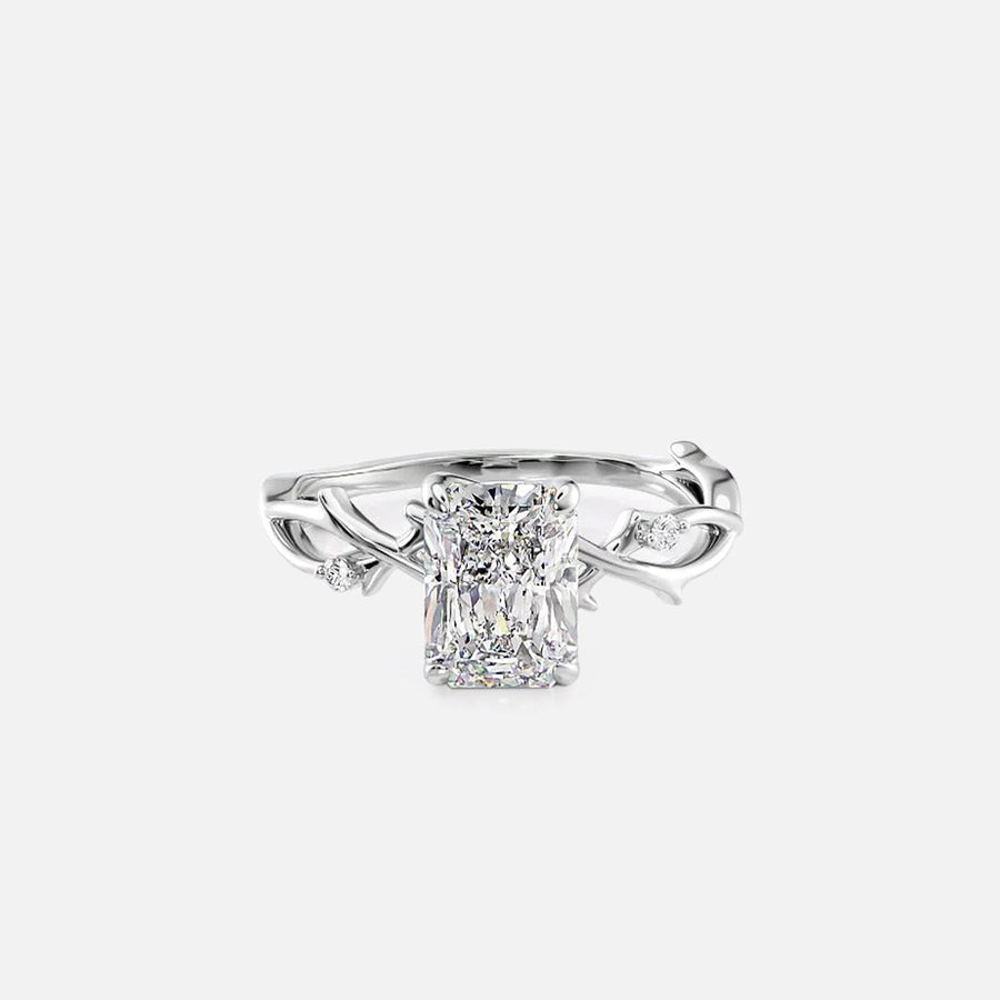 The Coco Radiant Side Stone Moissanite Ring - KNT - Engagement Rings, Wedding Bands & Fine Jewelry