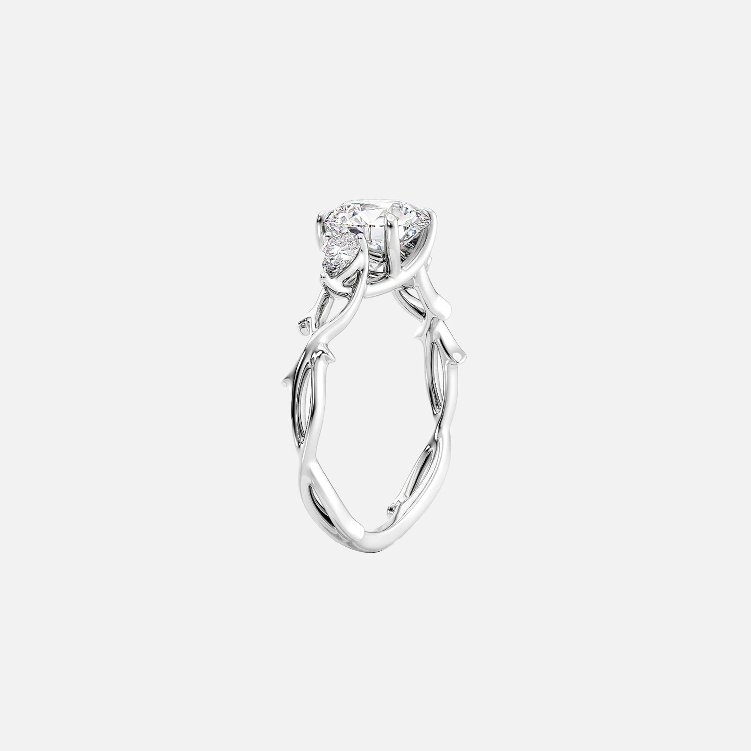 The Coco Radiant Three Stone Moissanite Ring - KNT - Engagement Rings, Wedding Bands & Fine Jewelry
