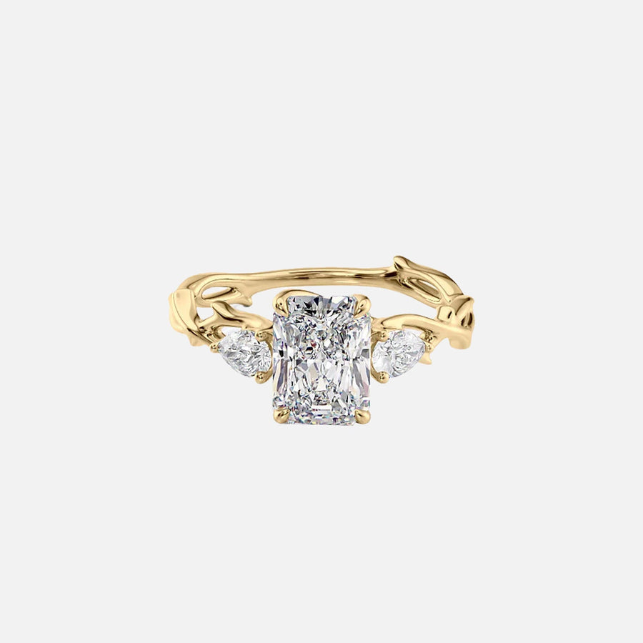 The Coco Radiant Three Stone Moissanite Ring - KNT - Engagement Rings, Wedding Bands & Fine Jewelry