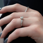 The Coco Round Pave Moissanite Ring - KNT - Engagement Rings, Wedding Bands & Fine Jewelry