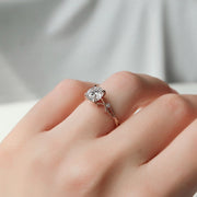 The Coco Round Side Stone Moissanite Ring - KNT - Engagement Rings, Wedding Bands & Fine Jewelry