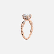  The Daisy Cushion Lab Diamond Ring 18k Rose Gold 002