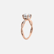  The Daisy Marquise Moissanite Ring 18k Rose Gold 002