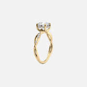  The Daisy Pear Lab Diamond Ring 18k Yellow Gold 002