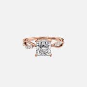  The Daisy Princess Moissanite Ring 18k Rose Gold 001