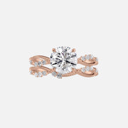  The Daisy Round Lab Diamond Ring 14k Rose Gold 003