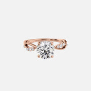  The Daisy Round Lab Diamond Ring 18k Rose Gold 001