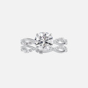  The Daisy Round Lab Diamond Ring 18k White Gold 003