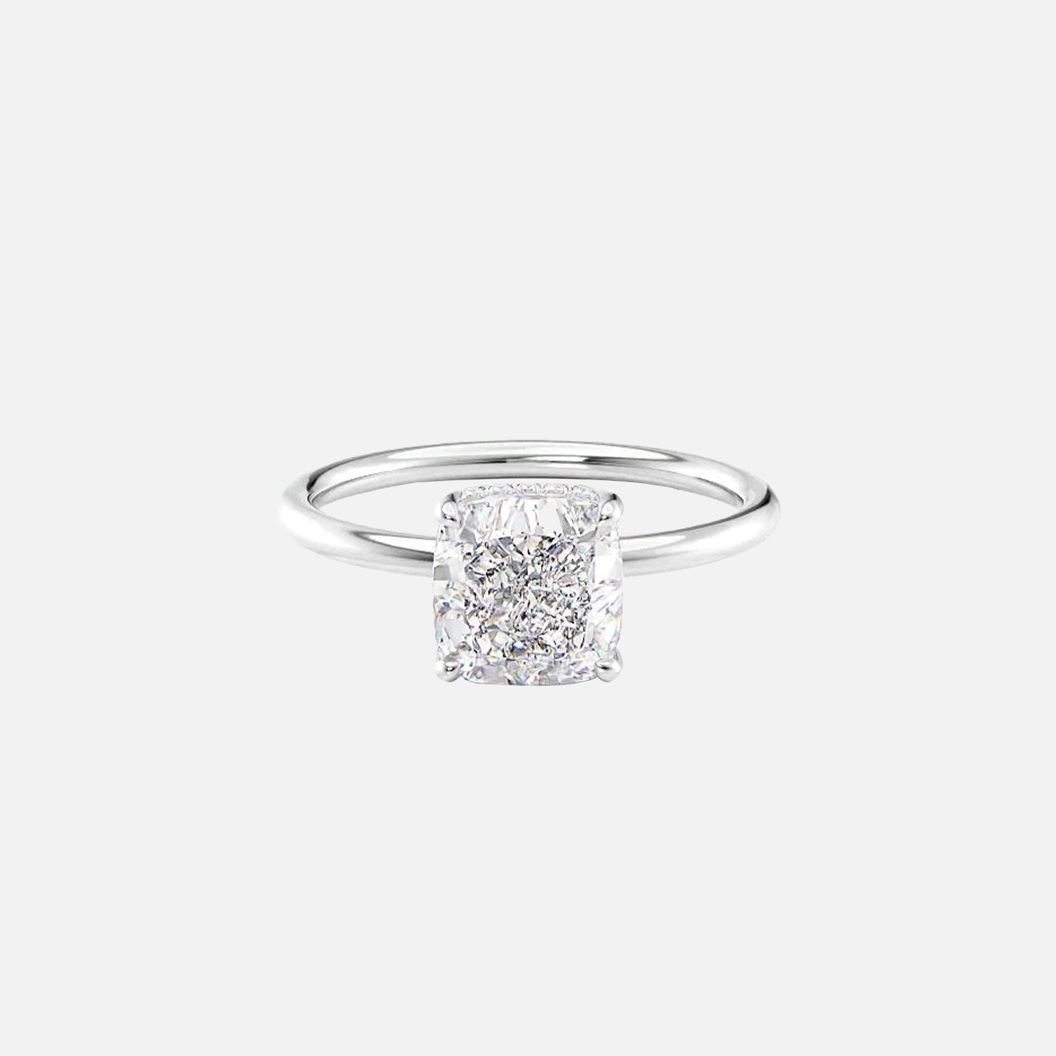 The Elisa Cushion Solitaire Moissanite Ring - KNT - Engagement Rings, Wedding Bands & Fine Jewelry