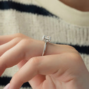 The Elisa Cushion Solitaire Moissanite Ring - KNT - Engagement Rings, Wedding Bands & Fine Jewelry