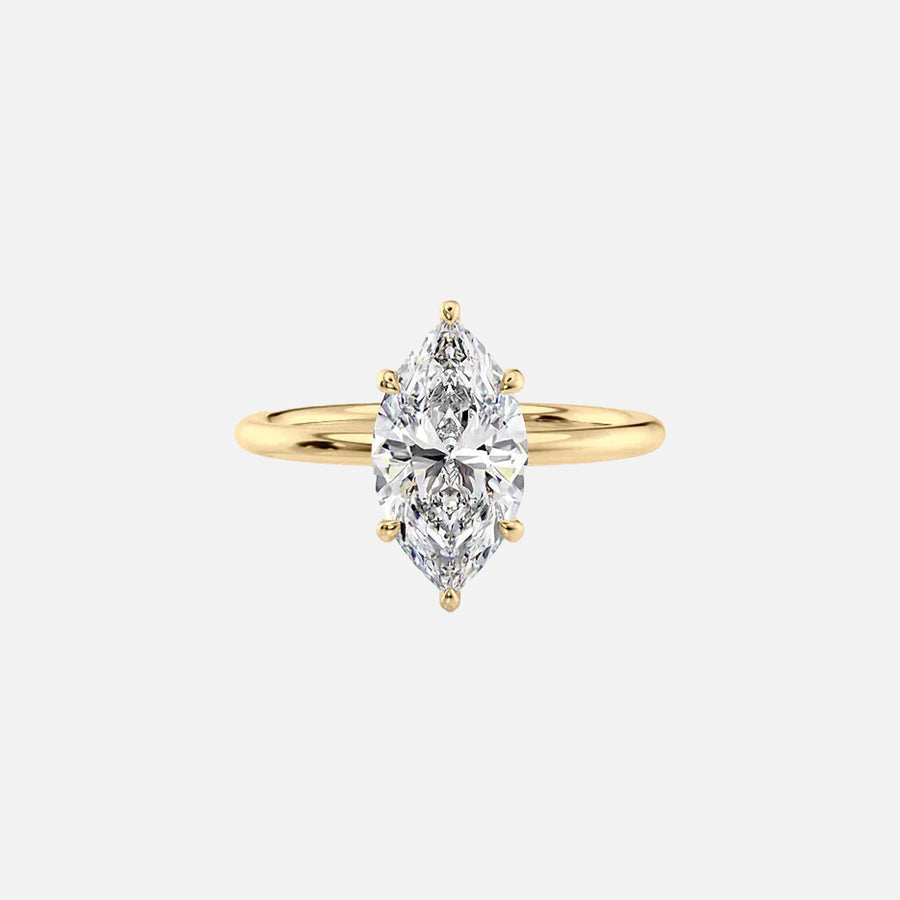 The Elisa Marquise Solitaire Moissanite Ring - KNT - Engagement Rings, Wedding Bands & Fine Jewelry