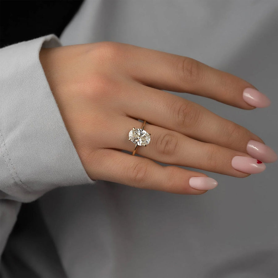 The Elisa Oval Solitaire Moissanite Ring - KNT - Engagement Rings, Wedding Bands & Fine Jewelry