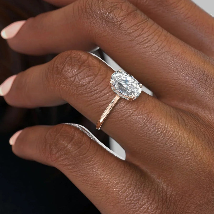 The Elisa Oval Solitaire Moissanite Ring - KNT - Engagement Rings, Wedding Bands & Fine Jewelry