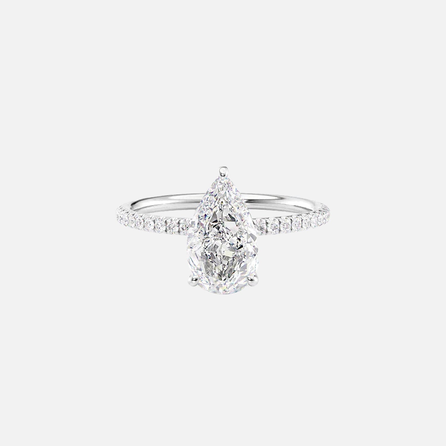 The Elisa Pear Pave Moissanite Ring - KNT - Engagement Rings, Wedding Bands & Fine Jewelry