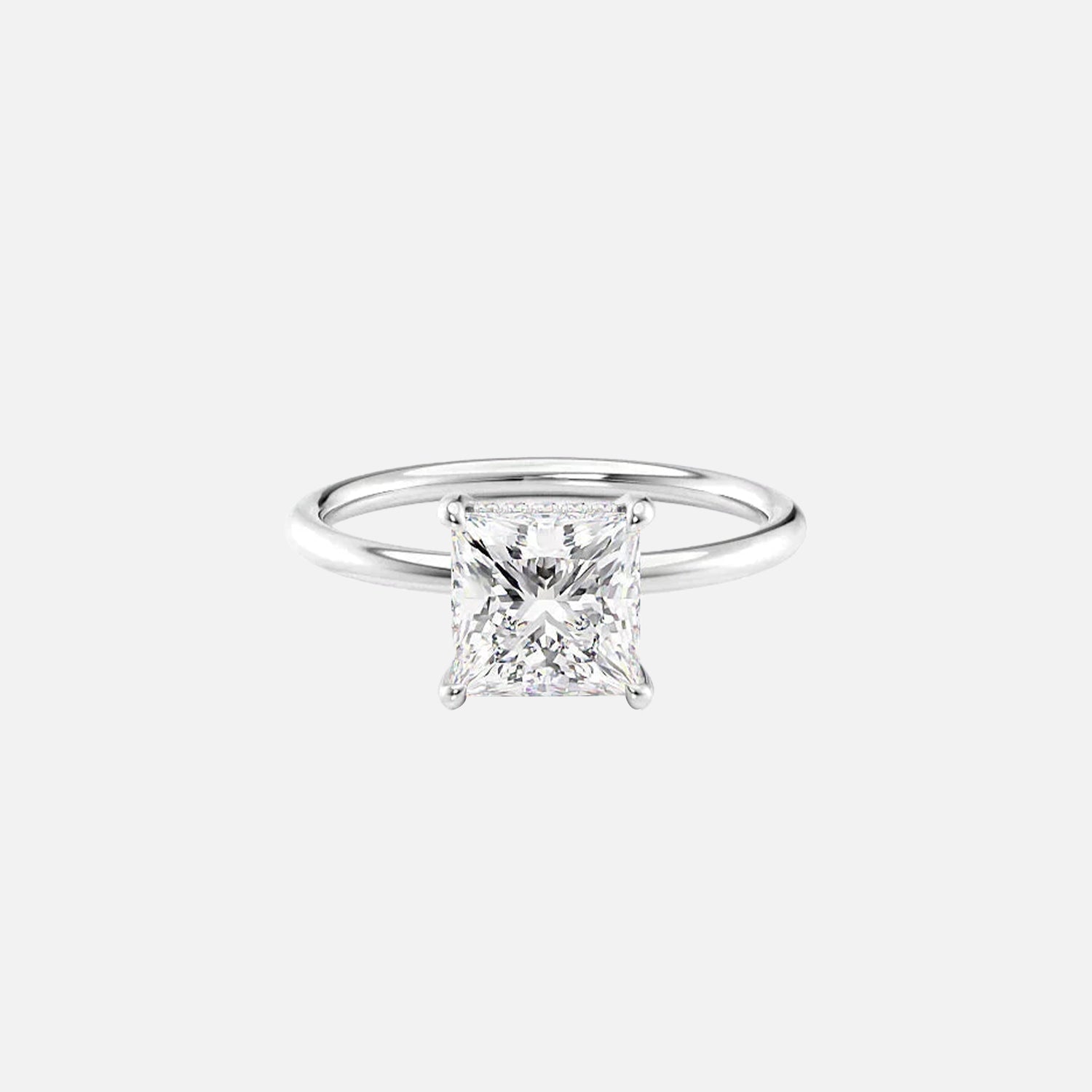 The Elisa Princess Solitaire Moissanite Ring - KNT - Engagement Rings, Wedding Bands & Fine Jewelry