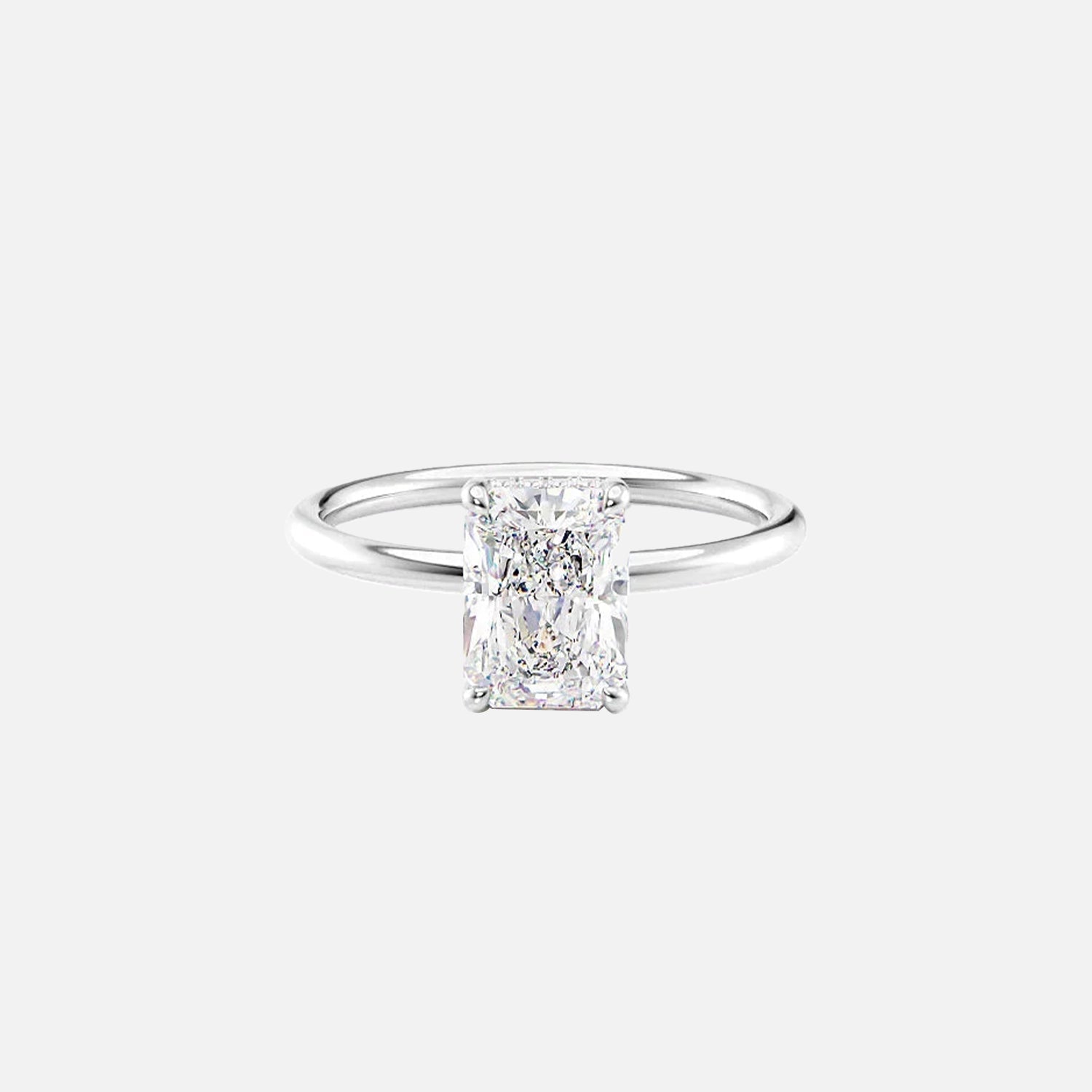 The Elisa Radiant Solitaire Moissanite Ring - KNT - Engagement Rings, Wedding Bands & Fine Jewelry