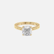 The Elizabeth Cushion Lab Diamond Ring 14k Yellow Gold 001