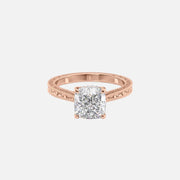  The Elizabeth Cushion Lab Diamond Ring 18k Rose Gold 001