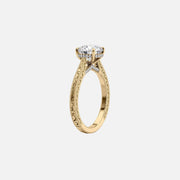  The Elizabeth Radiant Moissanite Ring 18k Yellow Gold 002