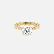  The Elizabeth Round Lab Diamond Ring 18k Yellow Gold 001