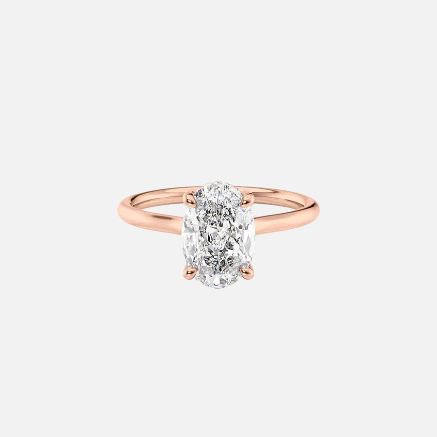  The Ellie Oval Lab Diamond Ring 14k Rose Gold 001