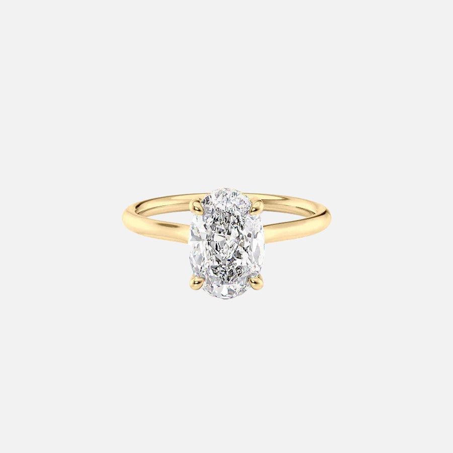 The Ellie Oval Lab Diamond Ring 14k Yellow Gold 001