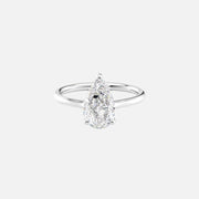  The Ellie Pear Lab Diamond Ring 18k White Gold 001