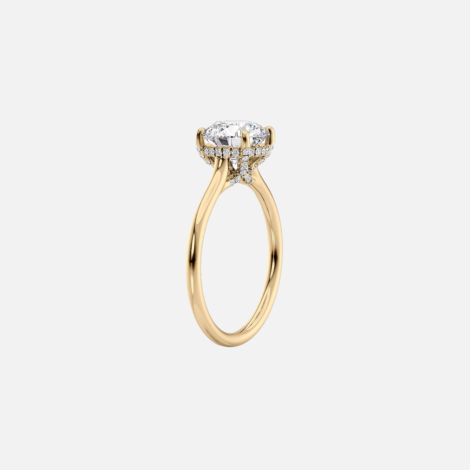  The Ellie Pear Moissanite Ring 14k Yellow Gold 002