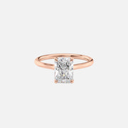  The Ellie Radiant Lab Diamond Ring 14k Rose Gold 001