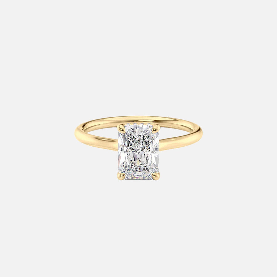  The Ellie Radiant Lab Diamond Ring 18k Yellow Gold 001