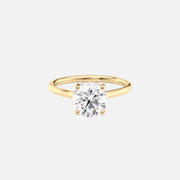  The Ellie Round Lab Diamond Ring 18k Yellow Gold 001